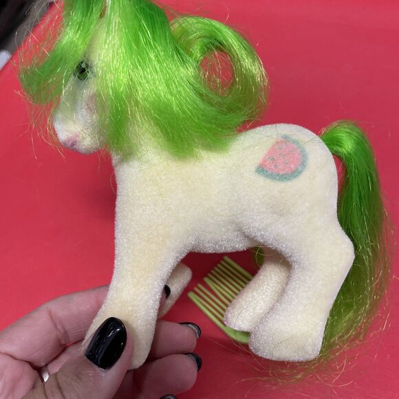 Vintage My Little Pony MLP G1 So Soft Pony Scrumptious  With Comb Flocked - Picture 6 of 9
